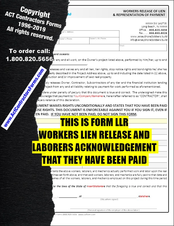 LLR(Workers Labor Release)