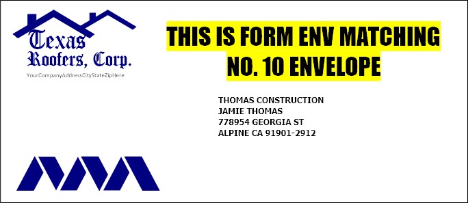 #10 Envelope